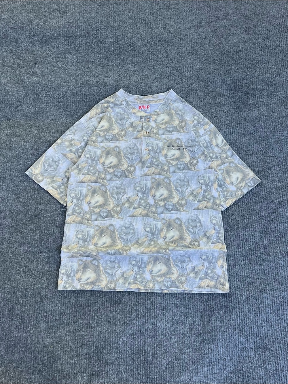 Vintage All Over Print Wolf Tee